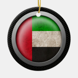 Adorno De Cerámica Gráfico de acero del disco de la bandera de Unite