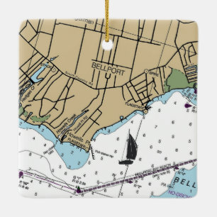 Adorno De Cerámica Gráfico de Bellport NY