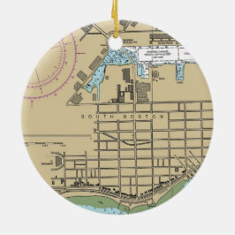 Adorno De Cerámica Gráfico de Boston del Sur