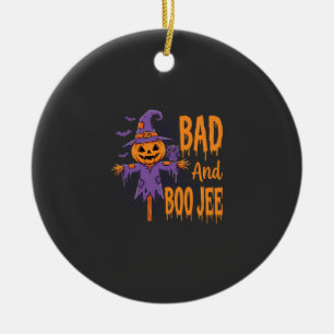Adorno De Cerámica Gráfico de espantapájaros Bad And Boo Jee de Hallo