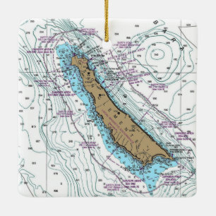 Adorno De Cerámica Gráfico de la isla de San Clemente