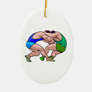 Adorno De Cerámica gráfico de llave de lucha libre
