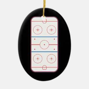 Adorno De Cerámica gráfico de pista de hockey sobre hielo