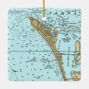 Adorno De Cerámica Gráfico FL de Anna Maria Island