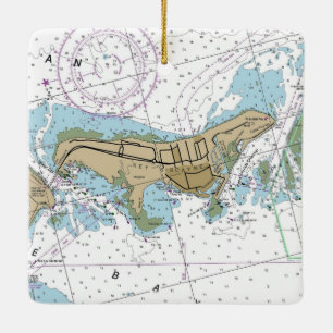 Adorno De Cerámica Gráfico náutico de Biscayne