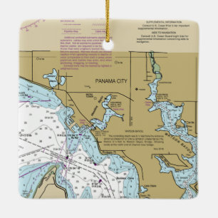 Adorno De Cerámica Gráfico náutico de Ciudad de Panamá