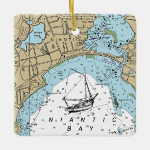 Adorno De Cerámica Gráfico náutico de CT Niantic