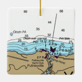 Adorno De Cerámica Gráfico Náutico de Pultneyville NY