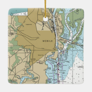 Adorno De Cerámica Gráfico náutico móvil alabama