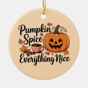 Adorno De Cerámica Gráfico otoñal "Especie de calabaza y todo bueno"