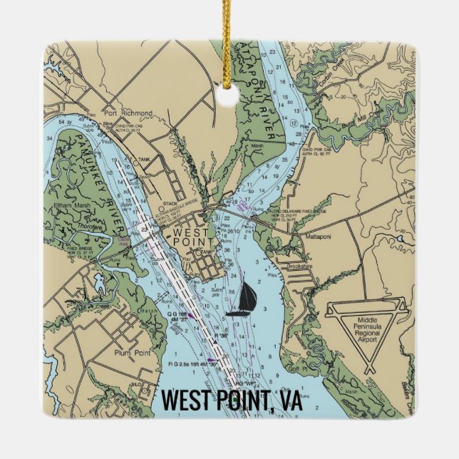 Adorno De Cerámica Gráfico VA de West Point (Reverso)