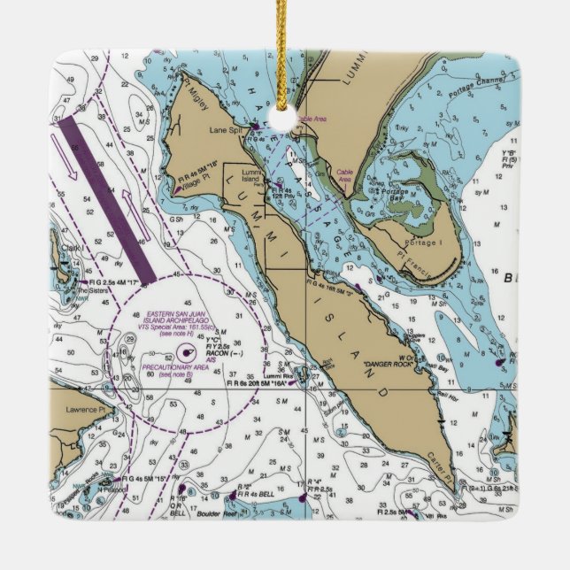 Adorno De Cerámica Gráfico WA de la isla Lummi (Reverso)