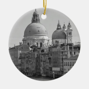 Adorno De Cerámica Gran Canal Blanco Negro Venecia Italia Viajes