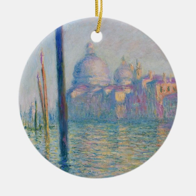 Adorno De Cerámica Gran Canal Monet Venecia Italia Pintura clásica (Frente)