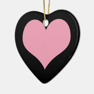 Adorno De Cerámica Gran Corazón de Amor Rosa