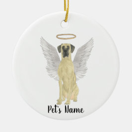 Adorno De Cerámica Gran Danés Ciervo Enmascarado Simpatía Memorial