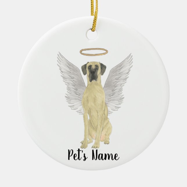 Adorno De Cerámica Gran Danés Ciervo Enmascarado Simpatía Memorial (Frente)