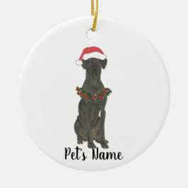 Adorno De Cerámica Gran danés personalizado (negro)