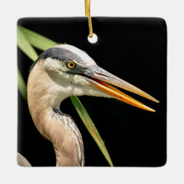 Adorno De Cerámica Gran garza azul