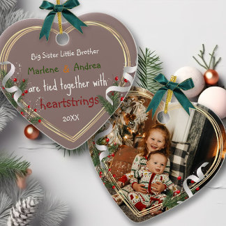 Adorno De Cerámica Gran Hermana Pequeño Hermano Foto Personalizado de