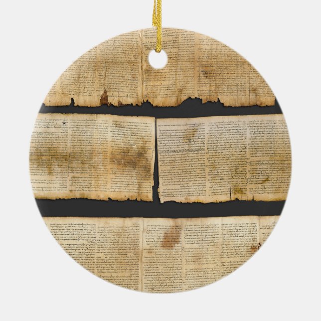 Adorno De Cerámica Gran Isaías Desplazarse por el Mar Muerto 1QIsaa (Atrás)