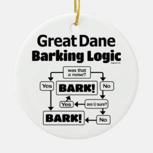 Adorno De Cerámica Gran lógica de barrido de danés