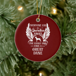 Adorno De Cerámica Gran perro mascota dane ángel guardián