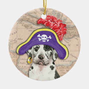 Adorno De Cerámica Gran pirata de danés