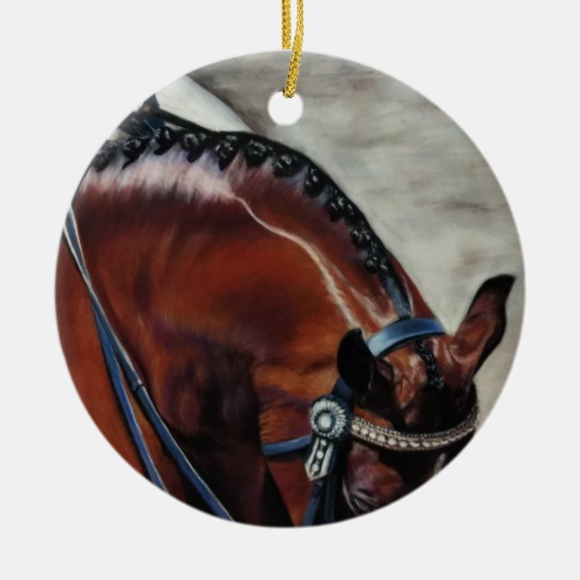 Adorno De Cerámica Gran Premio de equitación (Frente)