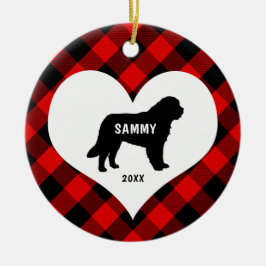 Adorno De Cerámica Gran raza de perro de los Pirineos nombre + fecha 