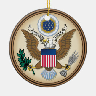 Adorno De Cerámica Gran Sello de los Estados Unidos (original)