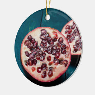 Adorno De Cerámica Granada Vegana Fruta Gourmet Comida Souvenir