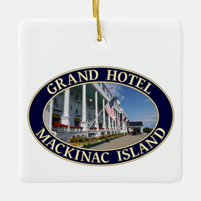Adorno De Cerámica Grand Hotel Mackinac Island, Michigan (Anverso)