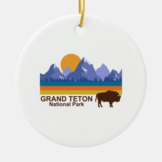 ADORNO DE CERÁMICA GRAND TETON PARQUE NACIONAL (Frente)
