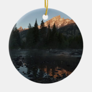 Adorno De Cerámica Grand Teton Sunrise en Cottonwood Creek