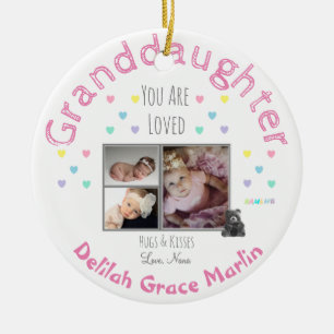 Adorno De Cerámica Grandaughter Ceramic Photo Ornament 
