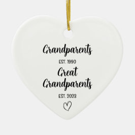 Adorno De Cerámica Grandes abuelos Invitación de embarazo amor
