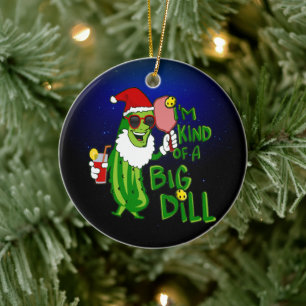 Adorno De Cerámica Grandes Navidades de PIckleball Santa