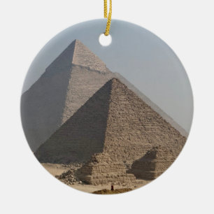 Adorno De Cerámica Grandes Pirámides de Giza bajo un cielo azul claro