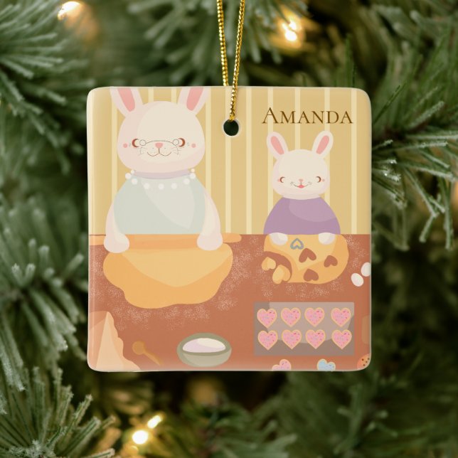 Adorno De Cerámica Grandma Baking Cookies (Árbol)