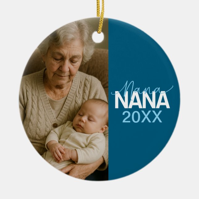 Adorno De Cerámica Grandma's "NANA" Design Ceramic Ceramic Ornament (Frente)