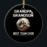 Adorno De Cerámica Grandpa And Grandson Best Team Ever<br><div class="desc">Grandpa And Grandson Best Team Ever</div>