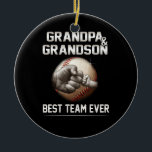 Adorno De Cerámica Grandpa And Grandson Best Team Ever<br><div class="desc">Grandpa And Grandson Best Team Ever</div>