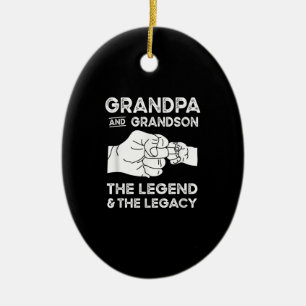 Adorno De Cerámica Grandpa And Grandson The Legend And The Legacy