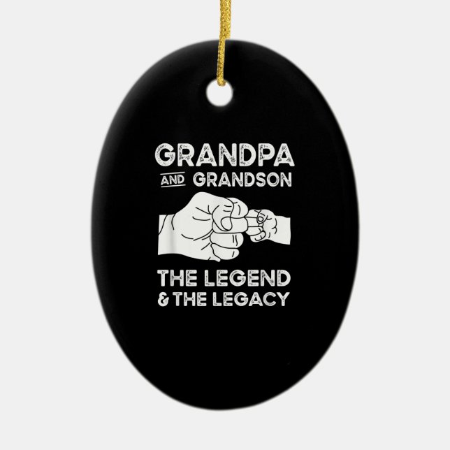 Adorno De Cerámica Grandpa And Grandson The Legend And The Legacy (Frente)