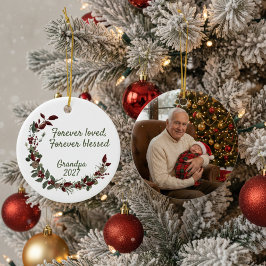 Adorno De Cerámica Grandpa Forever Blessed Christmas