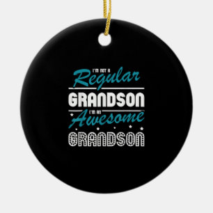 Adorno De Cerámica Grandson Gift   No Soy Una Nieta Regular