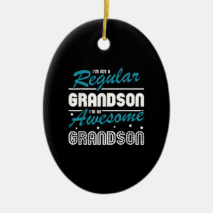 Adorno De Cerámica Grandson Gift   No Soy Una Nieta Regular