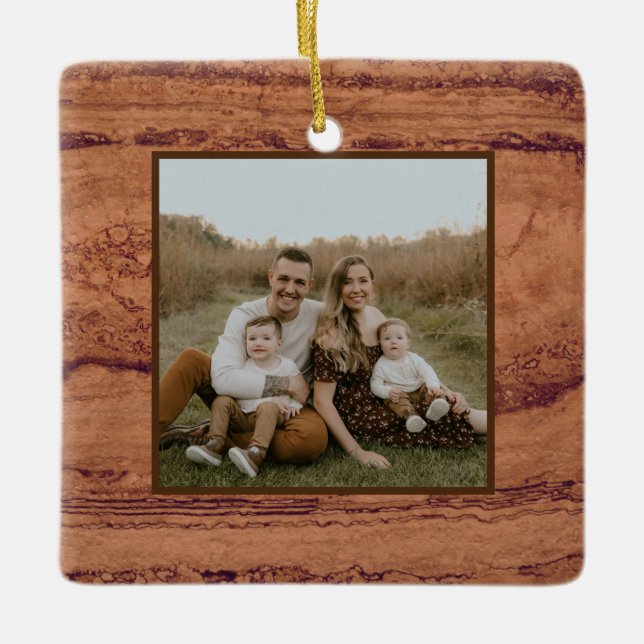 Adorno De Cerámica Granito de cañón de cobre, oro ámbar montañas Sedo (Anverso)