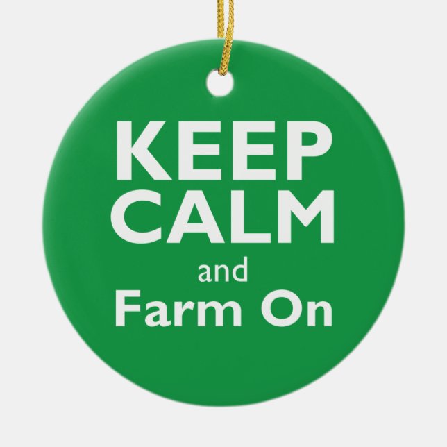 Adorno De Cerámica Granja encendido (Frente)